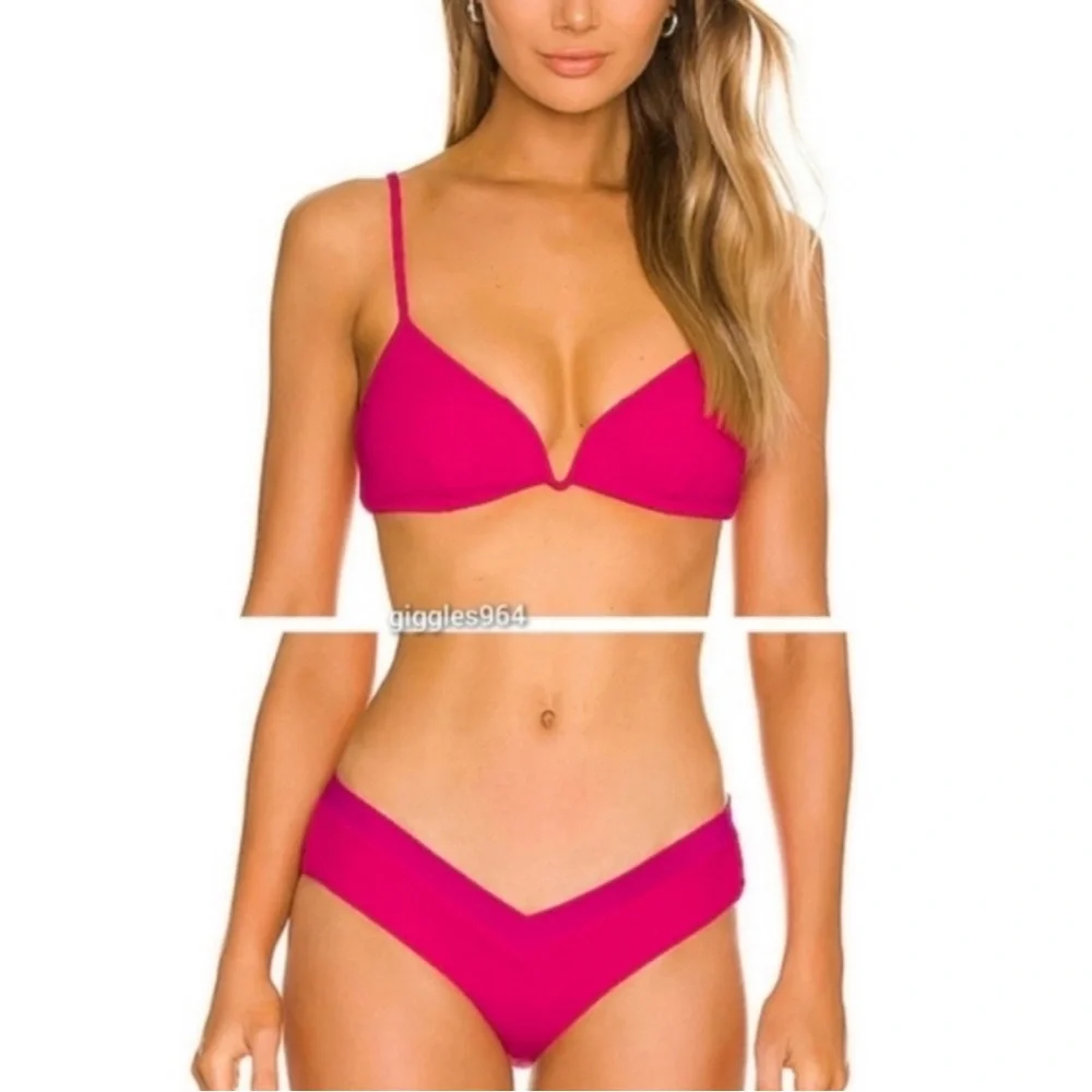 L*Space Vibrant Pink bikini set NWT